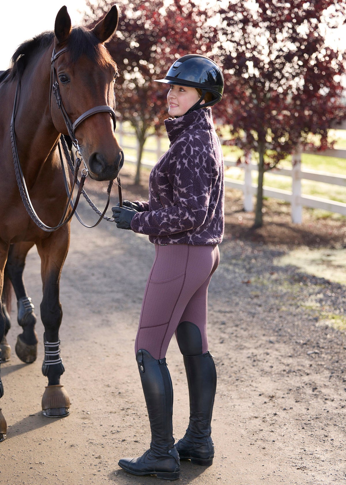 Fleece Lite II Knee Patch Riding Tight