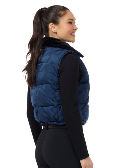 Skyline Houndstooth Reversible Puffer Vest